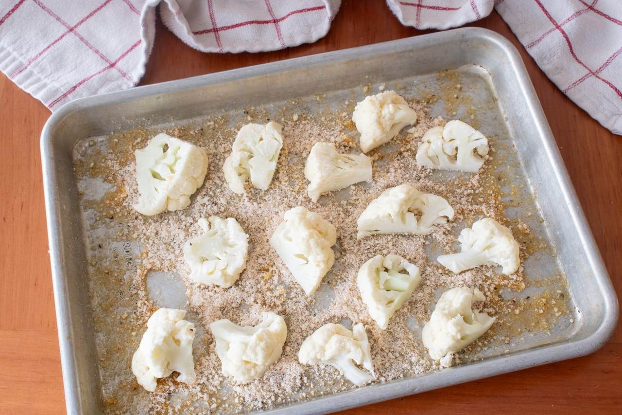 Roasted Parmesan Crusted Cauliflower