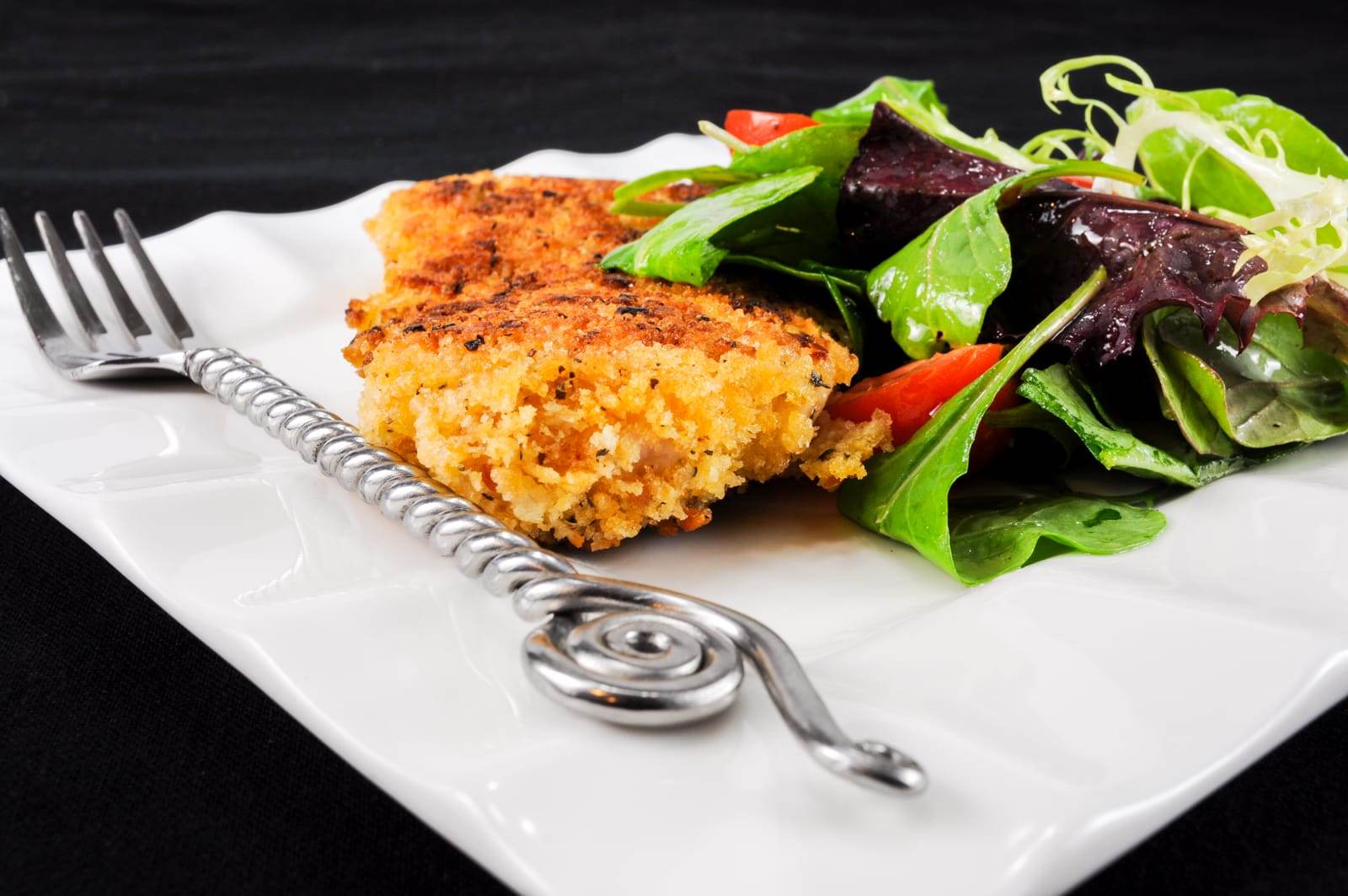 Chicken Milanese with Spring Greens