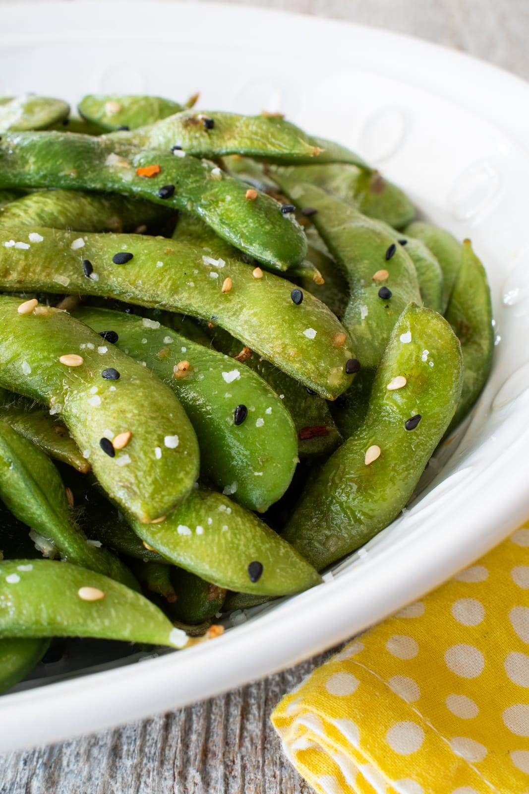 Spicy Sesame Ginger Edamame