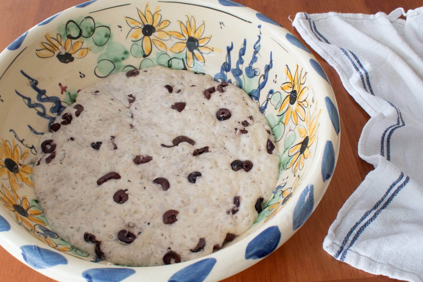 No-Knead Rustic Olive Bread