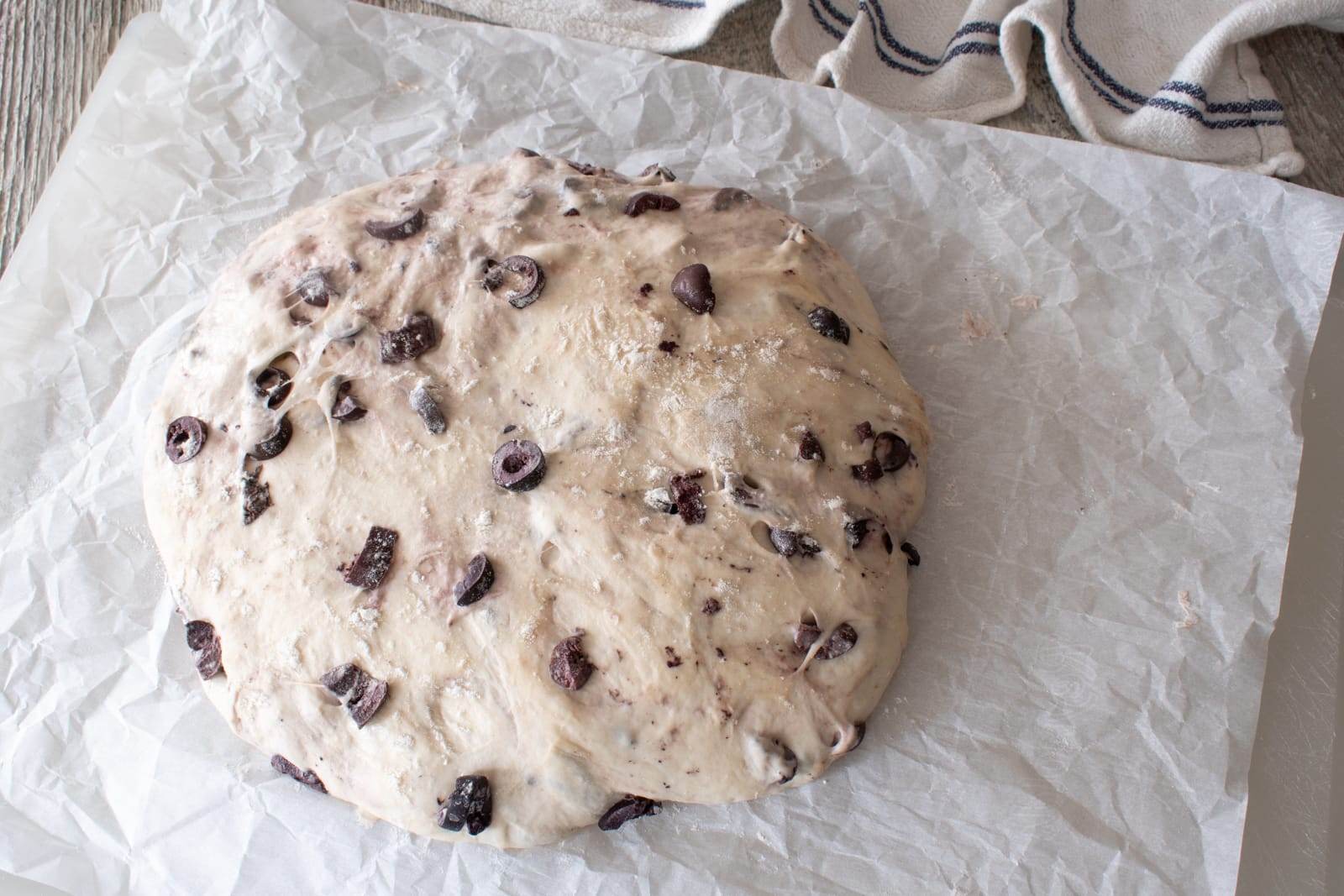 No-Knead Rustic Olive Bread