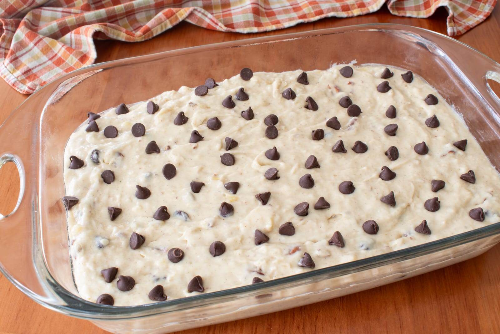 Chocolate Chip Banana Snack Cake