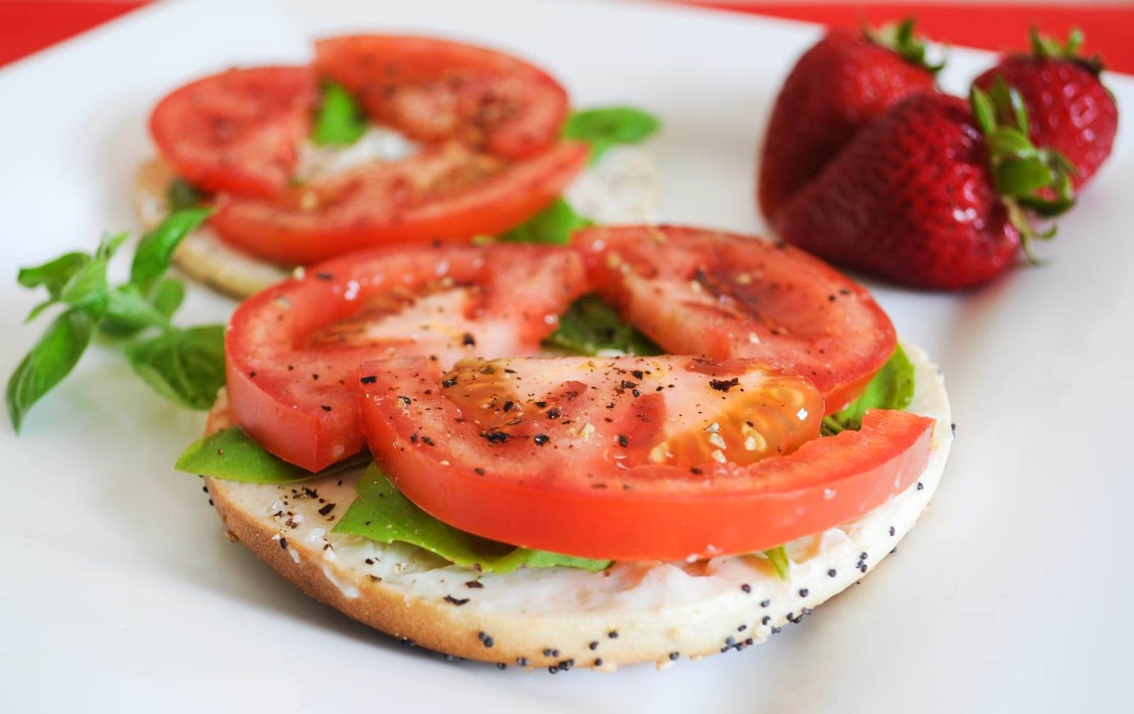 Tomato and Basil Sandwich with a Twist