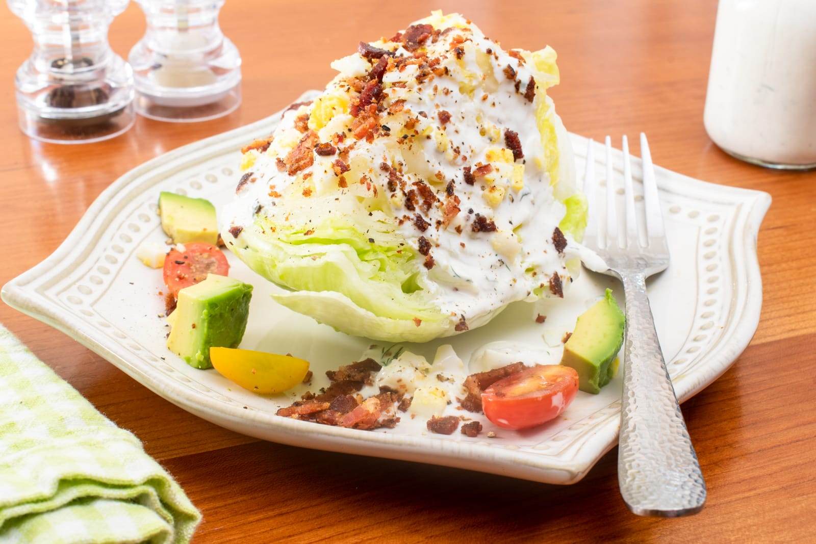 Loaded Wedge Salad with Herb Buttermilk Dressing