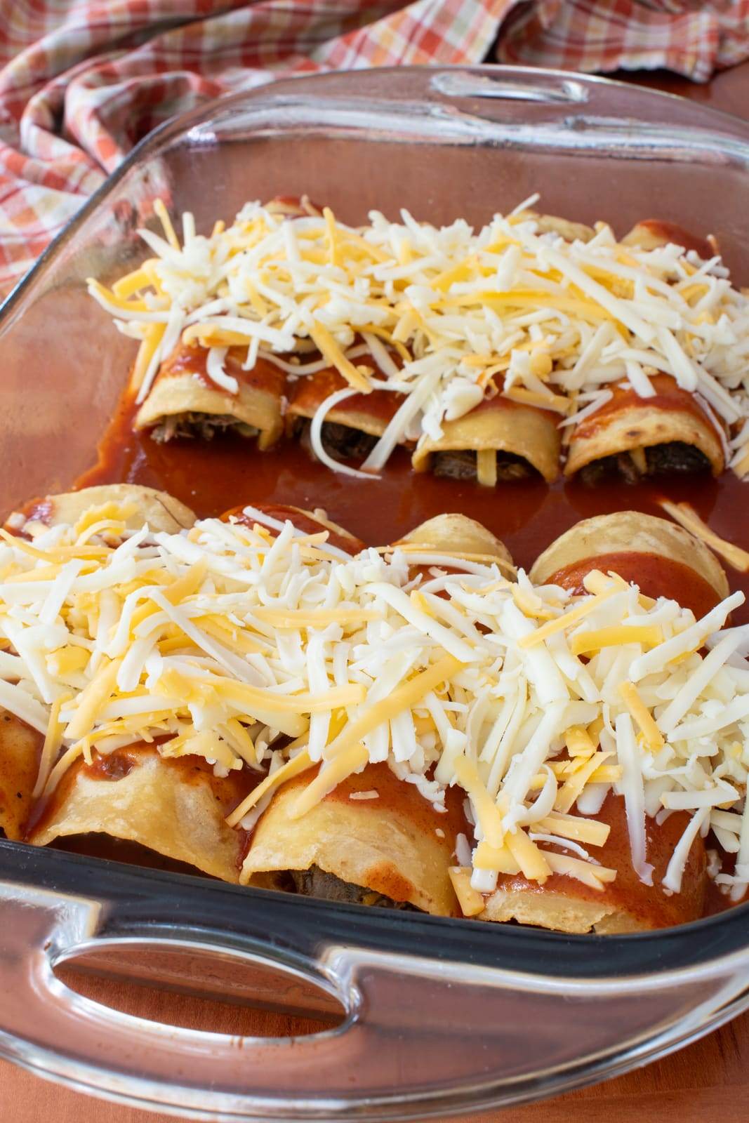 Shredded Beef Enchiladas