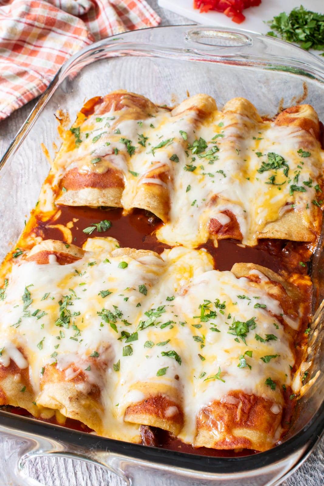 Shredded Beef Enchiladas