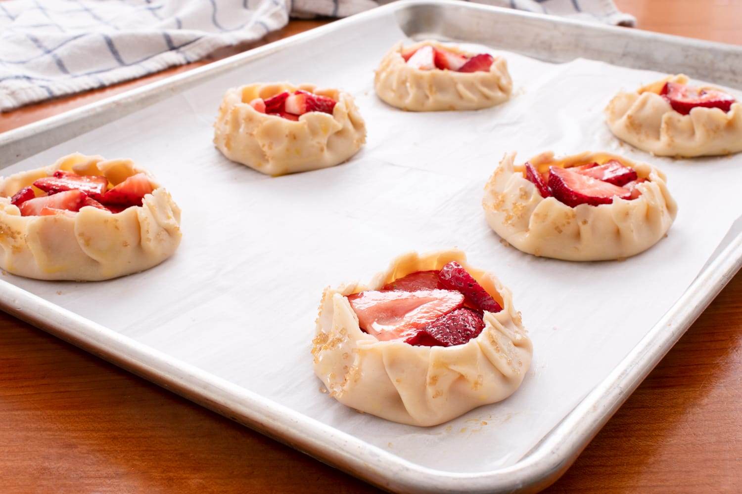 Mini Strawberry and Rhubarb Galettes