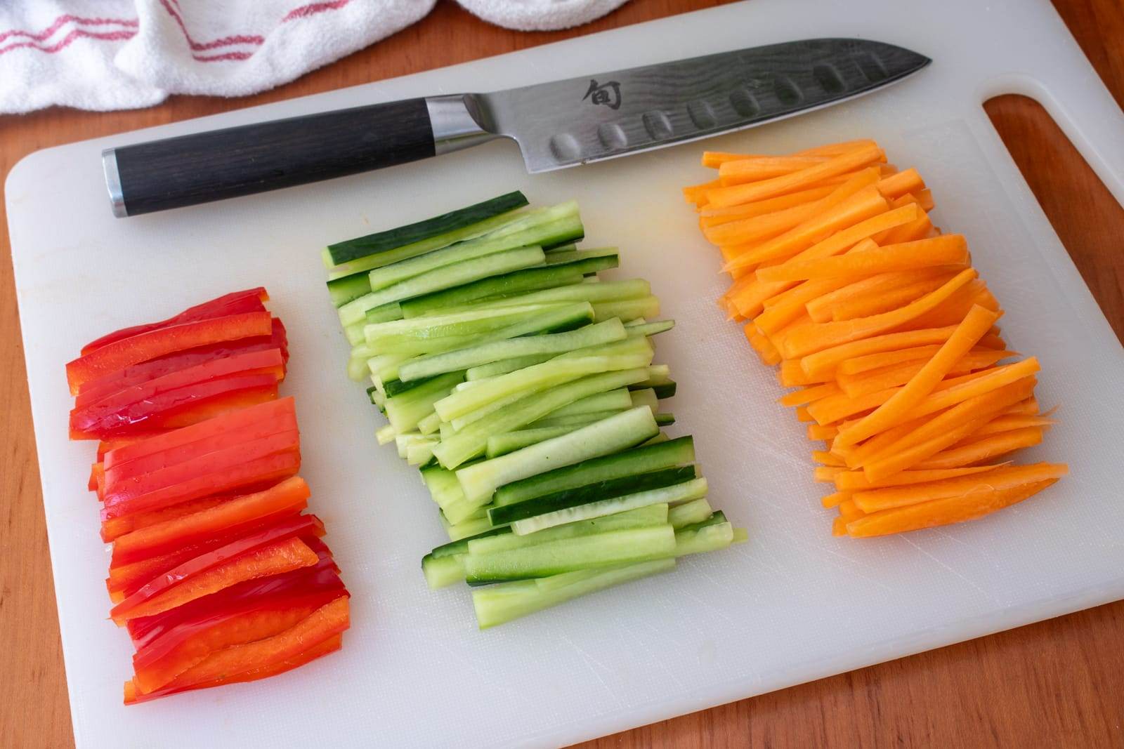 Spring Roll Salad with Spicy Ginger Dressing