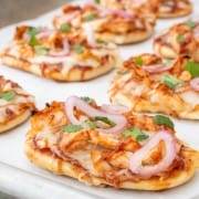 Mini BBQ Chicken Naan Pizzas