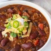 Smoky Beef and Bacon Chili