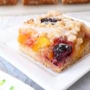 Peach and Blackberry Crumb Bars