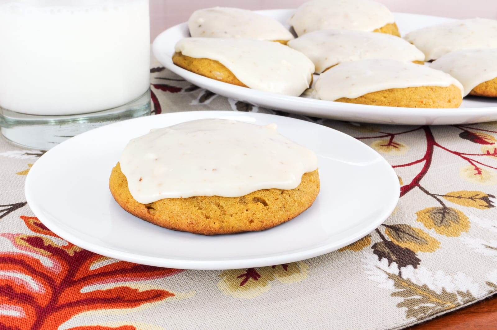 Pumpkin Cookies with Browned Butter Icing