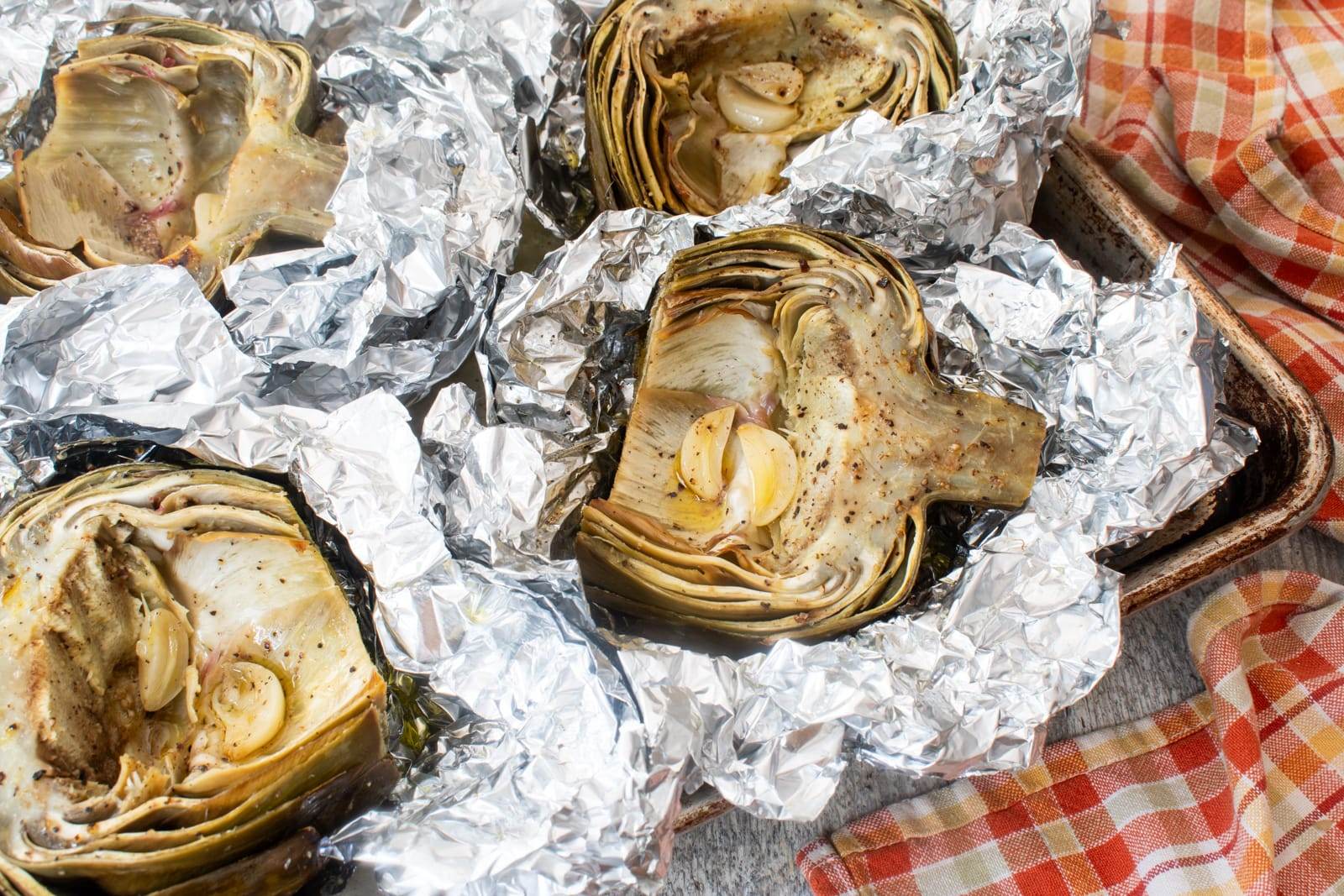 Mediterranean Roasted Artichokes