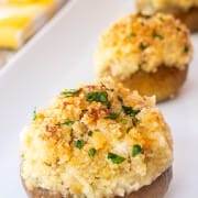 Boursin and Sausage Stuffed Mushrooms