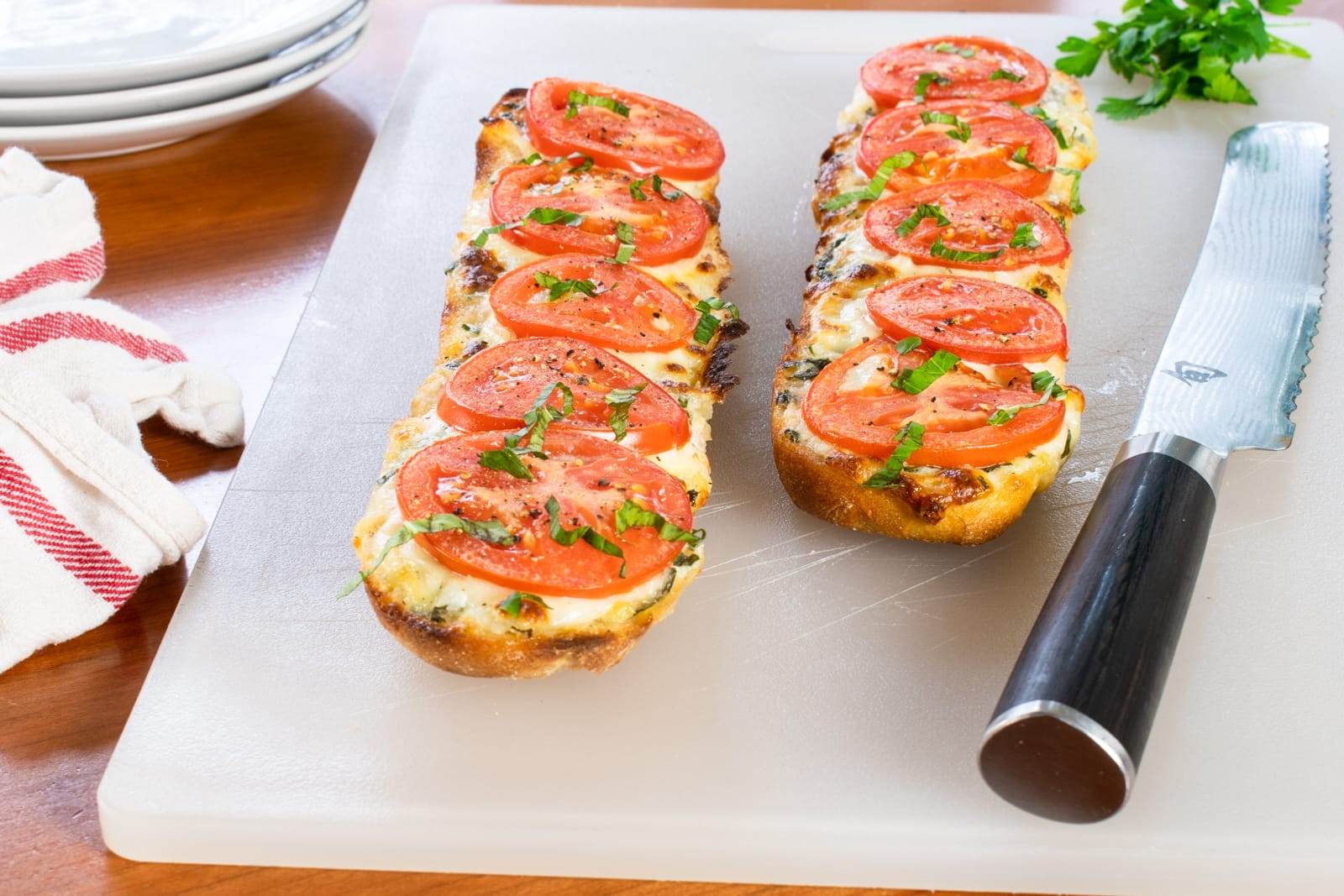 Open-Faced Tomato and Mozzarella Sandwich with Basil Aioli