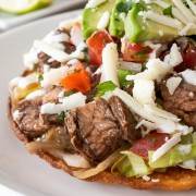 Loaded Carne Asada Tostada