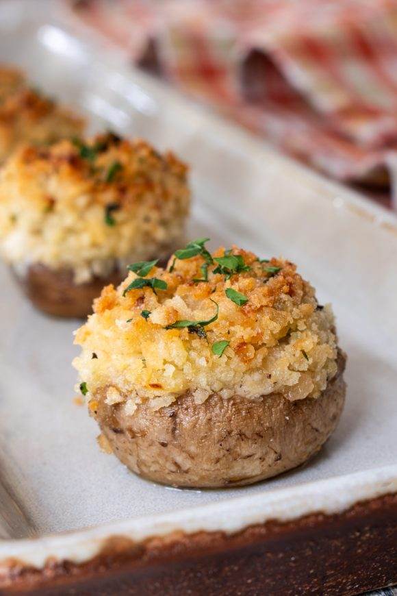 Artichoke Jalapeno Stuffed Mushrooms