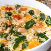 Creamy Tuscan White Bean and Lemon Soup