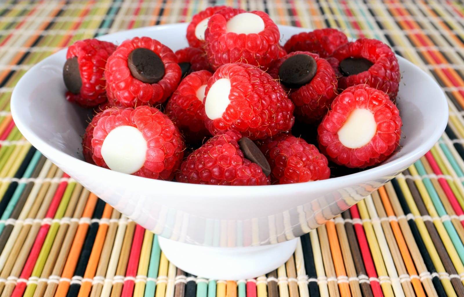 Chocolate Stuffed Raspberries