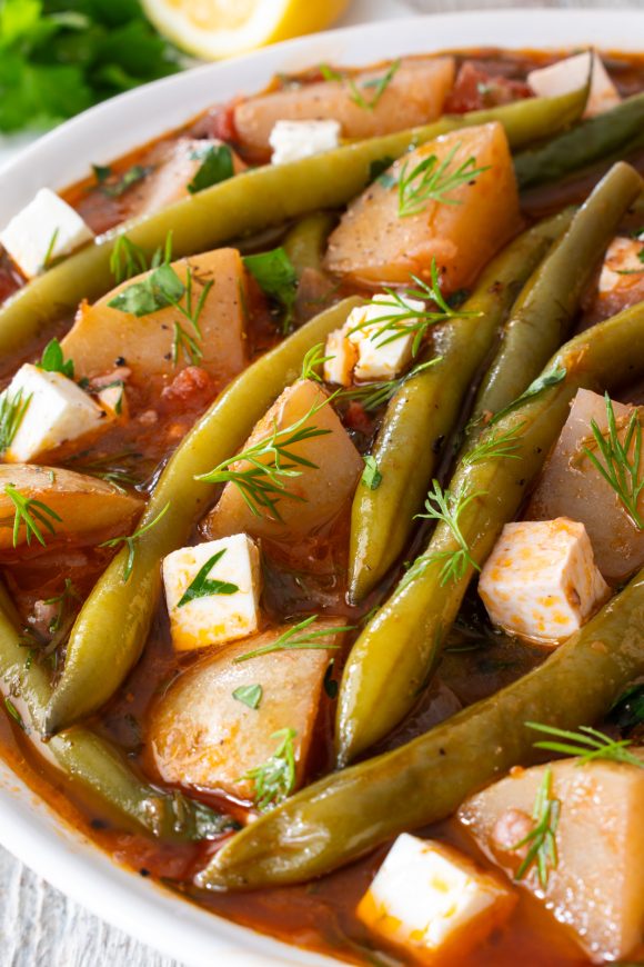 Greek-Style Braised Green Beans and Potatoes