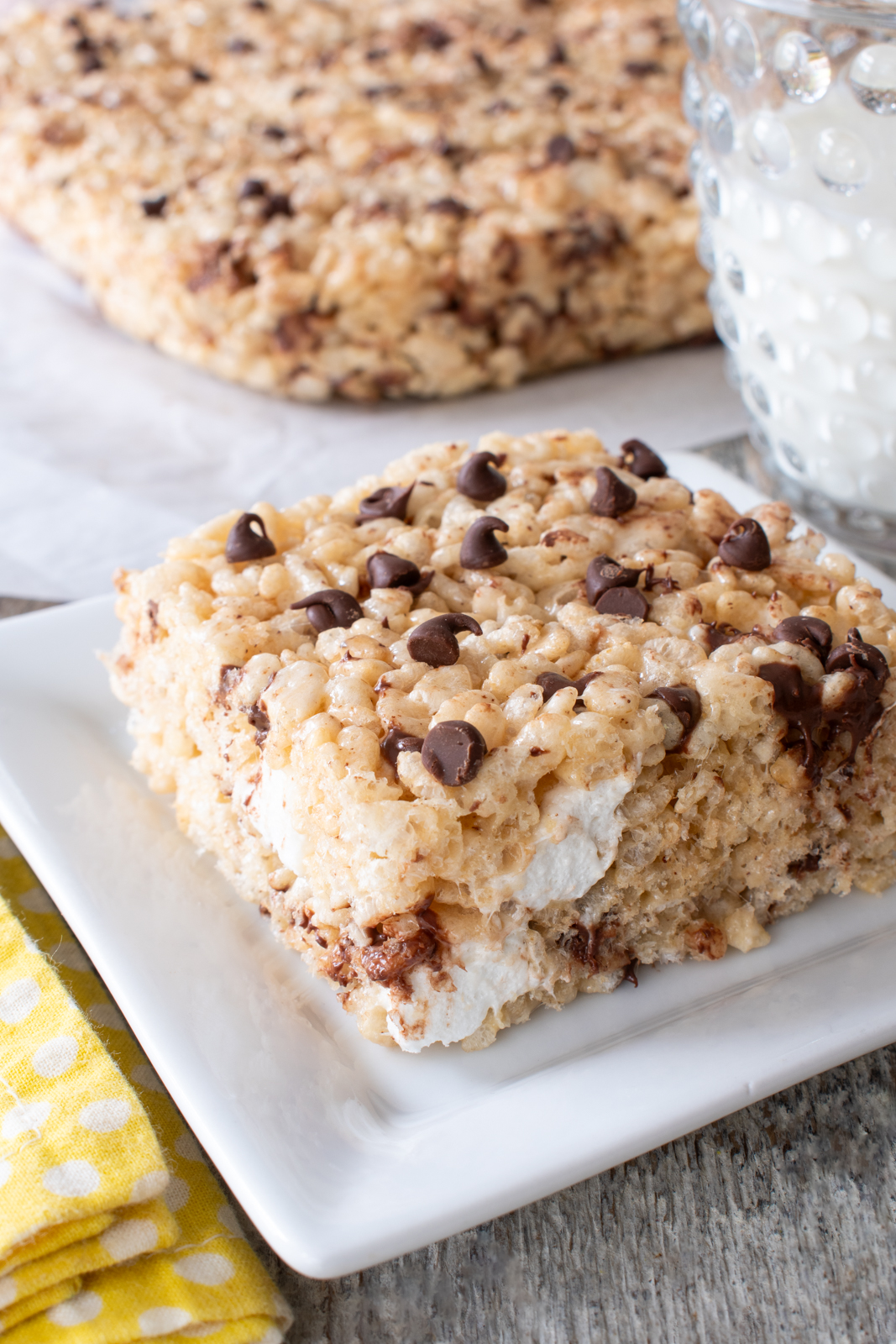 Brown Butter Chocolate Chip Rice Krispie Treats