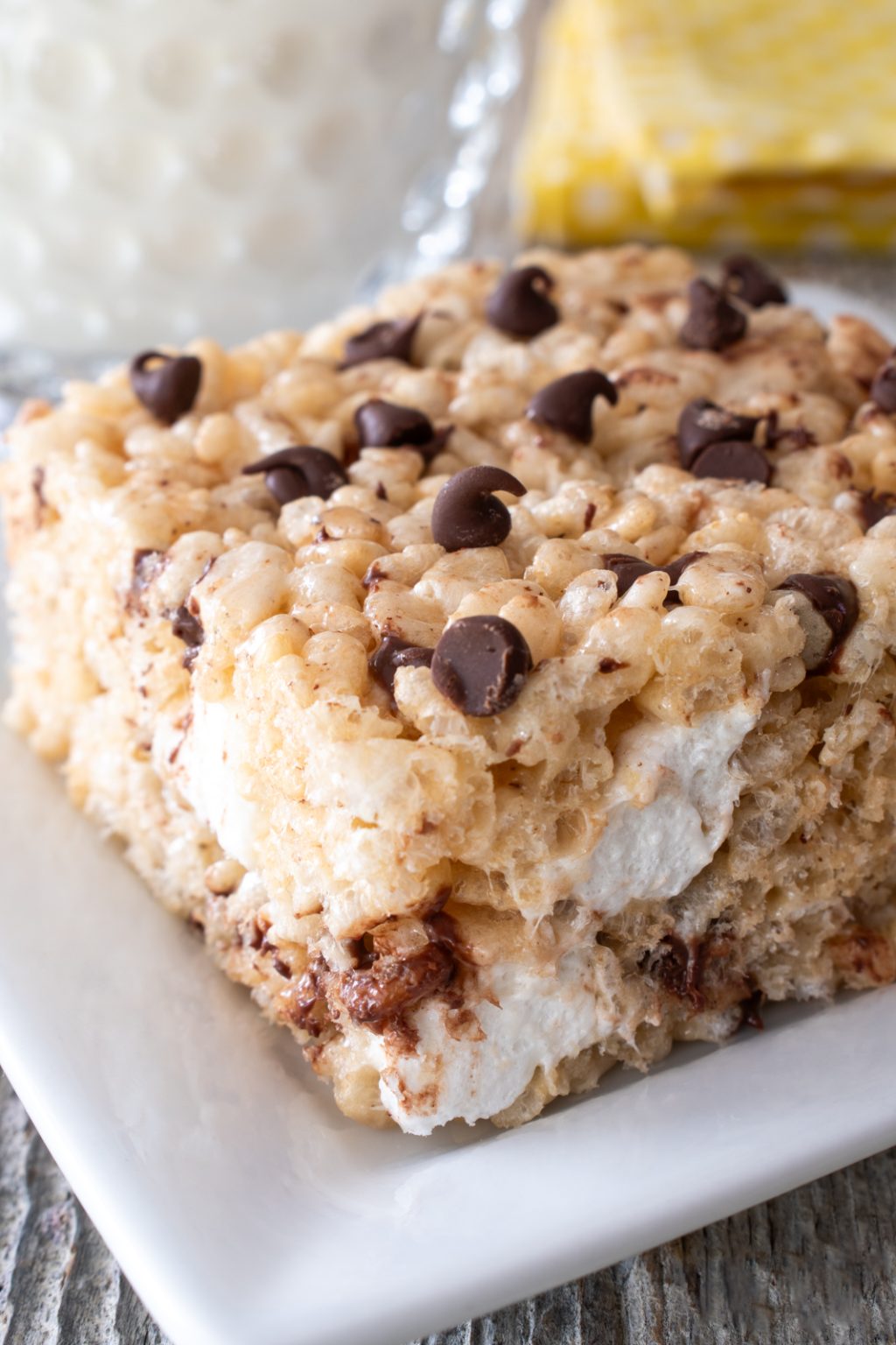 Brown Butter Chocolate Chip Rice Krispie Treats