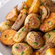 Roasted Baby Potatoes with Shallots