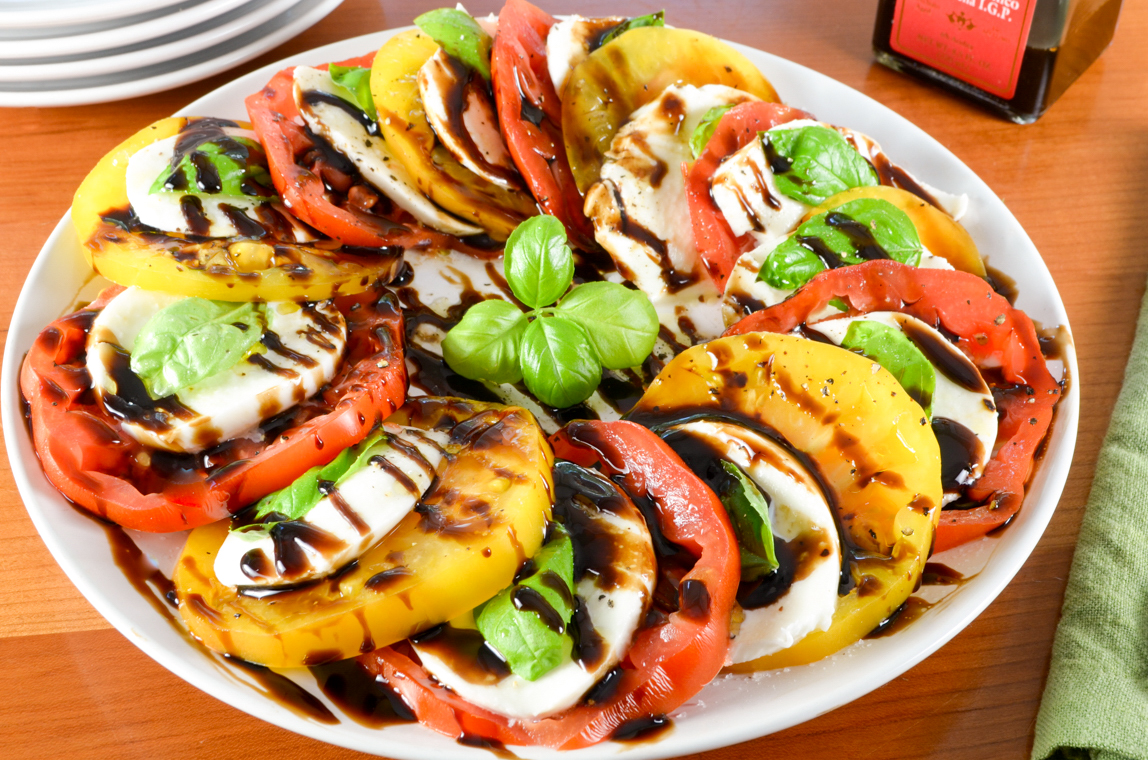Heirloom Caprese Salad with Balsamic Reduction